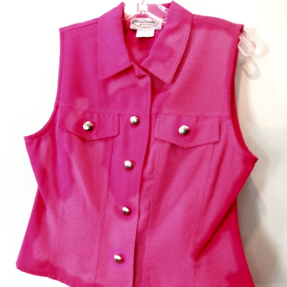 NWOT Stonebridge Hot Pink Vest Size PS